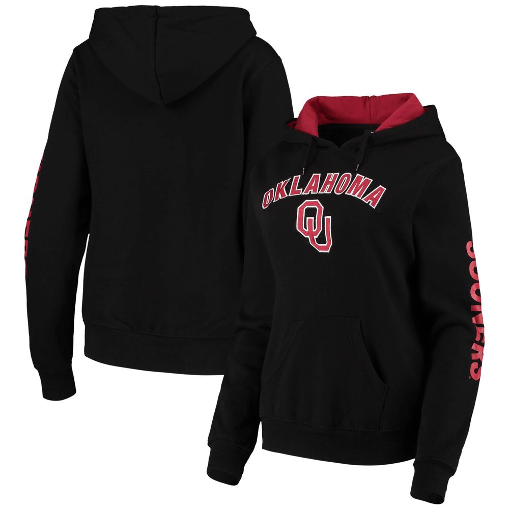 Women's Colosseum Black Oklahoma Sooners Loud and Proud Pullover Hoodie