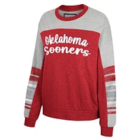 Sweat Colosseum Crimson/Heather Grey Oklahoma Sooners Baby Talk pour femme