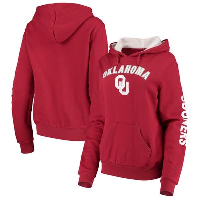 Women's Colosseum Crimson Oklahoma Sooners Loud and Proud Pullover Hoodie