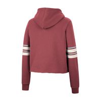 Women's Colosseum Crimson Oklahoma Sooners Retro Cropped Pullover Hoodie