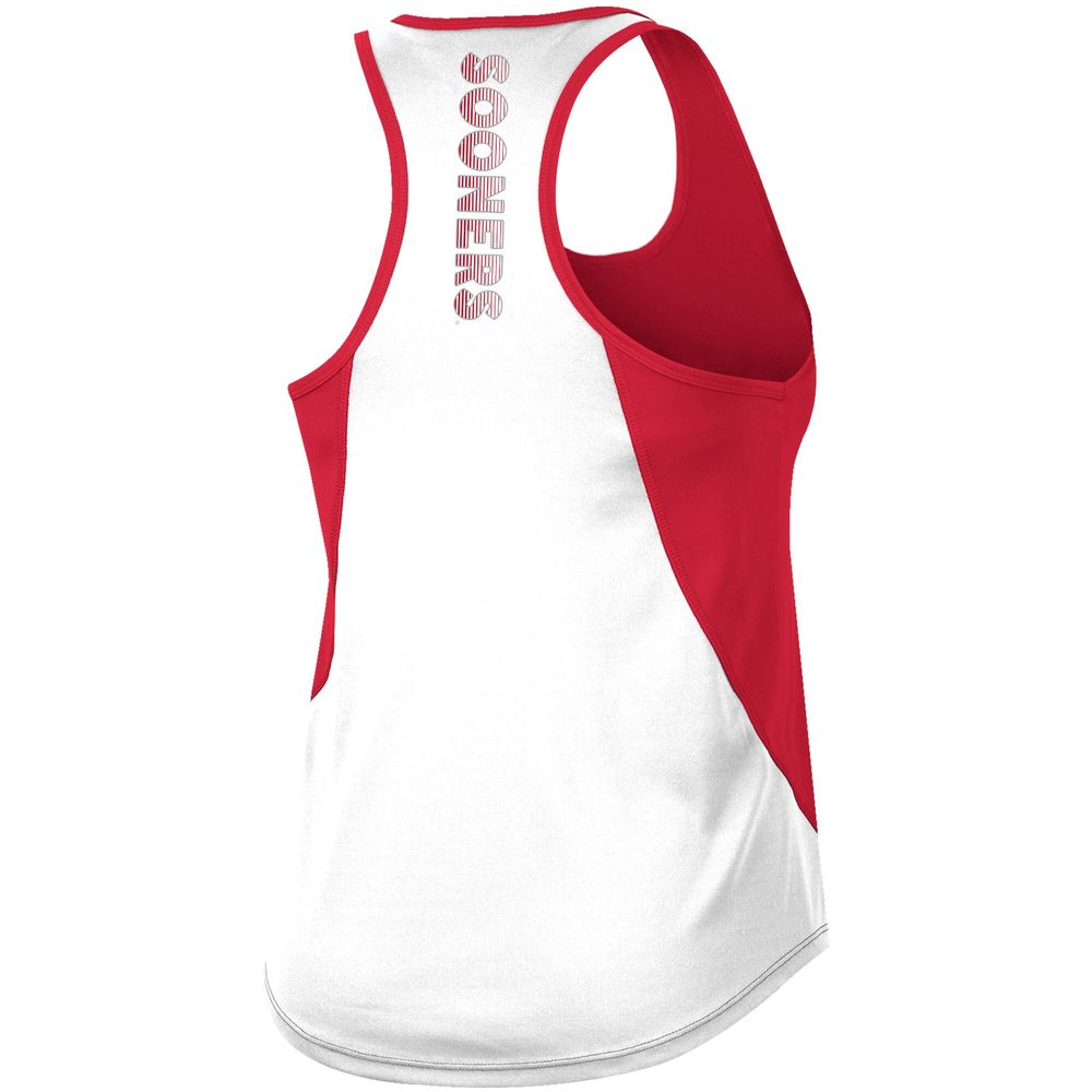 Women's Colosseum Crimson Oklahoma Sooners Sachs 2-Hit Scoop Neck Racerback Tank Top