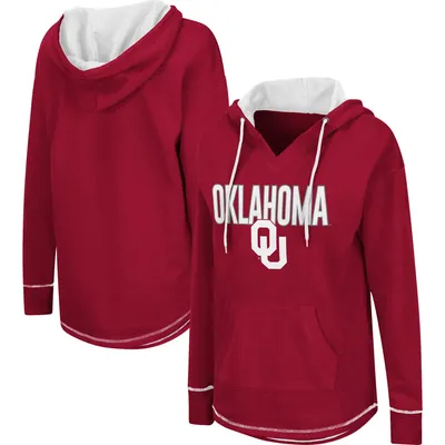 Oklahoma Sooners Colosseum Women's Tunic Pullover V-Neck Hoodie - Crimson