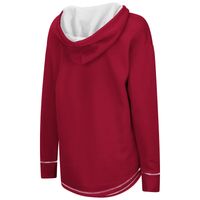 Women's Colosseum Crimson Oklahoma Sooners Tunic Pullover V-Neck Hoodie