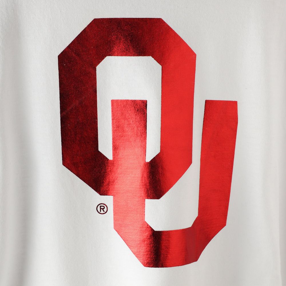 Women's Colosseum White Oklahoma Sooners Trey Dolman Long Sleeve T-Shirt