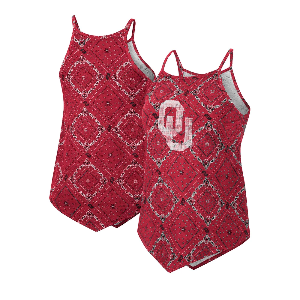 Débardeur Bandana Colosseum x Wrangler Crimson Oklahoma Sooners Femme