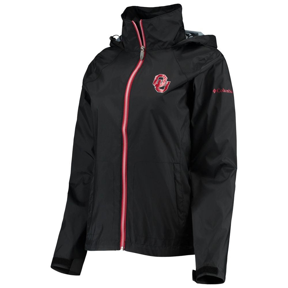 Women's Columbia Black Oklahoma Sooners Switchback Full-Zip Hoodie Jacket