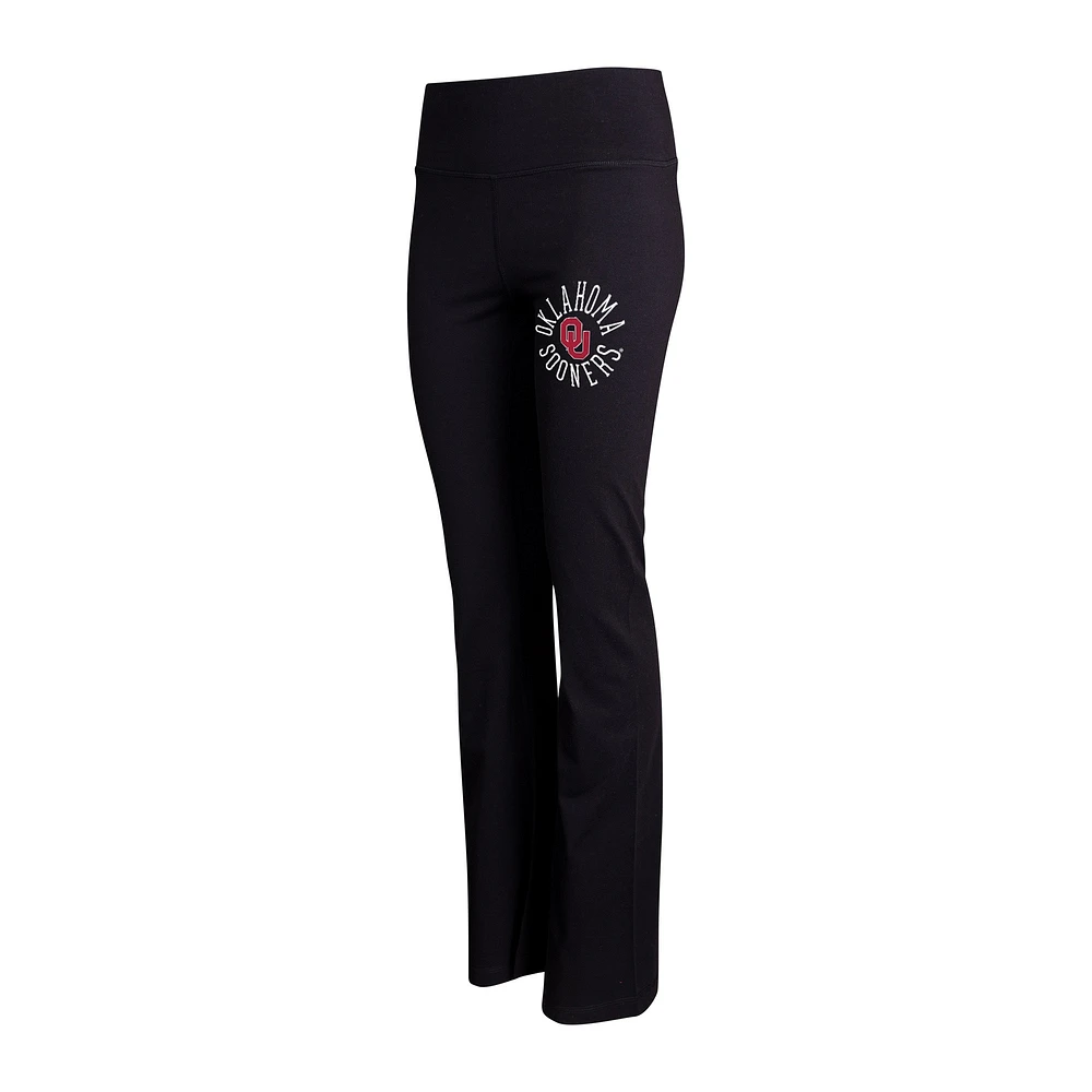 Women's Concepts Sport Black Oklahoma Sooners Enclave Tri-Blend Flared Leggings