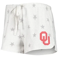 Women's Concepts Sport Cream Oklahoma Sooners Agenda Stars Tank Top and Shorts Sleep Set