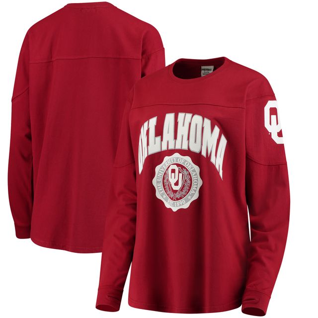 T-shirt à manches longues Crimson Oklahoma Sooners Edith pour femme