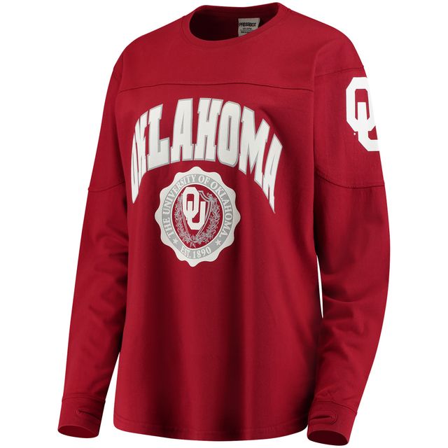 T-shirt à manches longues Crimson Oklahoma Sooners Edith pour femme