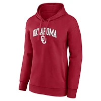 Women's Fanatics Crimson Oklahoma Sooners Campus Pullover Hoodie