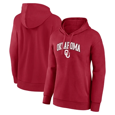 Women's Fanatics Crimson Oklahoma Sooners Campus Pullover Hoodie