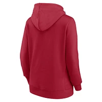 Sweat à capuche en polaire emblématique pour femme Fanatics Crimson Oklahoma Sooners
