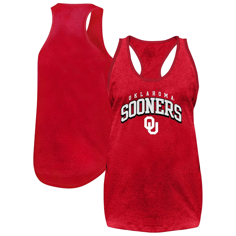 Women's Fanatics Crimson Oklahoma Sooners Plus Rhinestone Tank Top