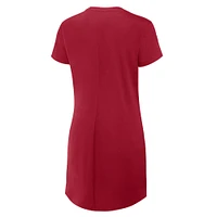 Women's Fanatics Crimson Oklahoma Sooners Ruched Drape T-Shirt Dress