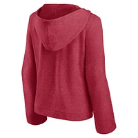 Sweat-shirt à capuche court True Classics pour femmes Fanatics Crimson Oklahoma Sooners
