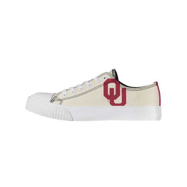 Chaussures en toile basses FOCO Oklahoma Sooners pour femmes, crème