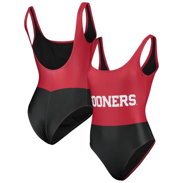 Maillot de bain une pièce FOCO Crimson Oklahoma Sooners pour femme