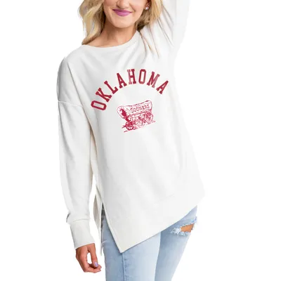 Oklahoma Sooners Gameday Couture Women's Side Split Pullover Top - Cream