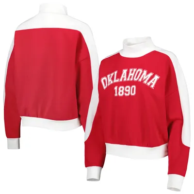 Oklahoma Sooners Gameday Couture Women's Make it a Mock Sporty Pullover Sweatshirt - Crimson