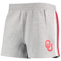 Women's Heathered Gray Oklahoma Sooners Plus 2-Stripes Shorts