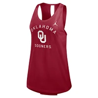 Women's Jordan Brand Crimson Oklahoma Sooners Primetime Open Back Tank Top