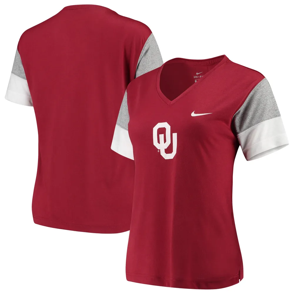 olie constant Manifesteren Lids Oklahoma Sooners Nike Women's Breathe Team Sleeve Performance V-Neck T- Shirt - Crimson/White | Brazos Mall
