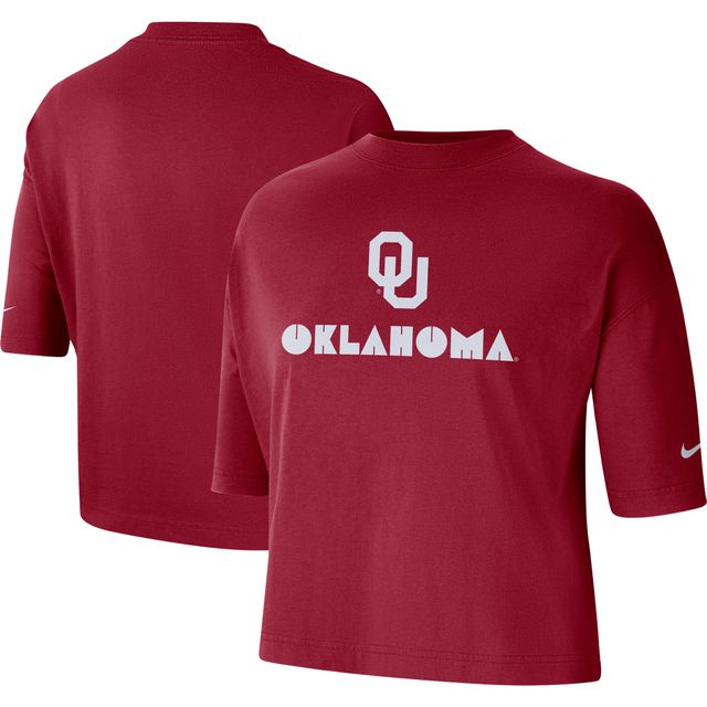 T-shirt court femme Nike Oklahoma Sooners cramoisi