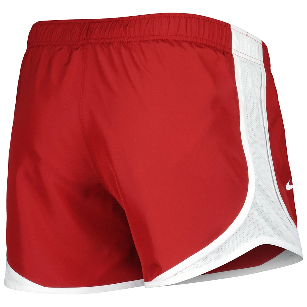 Short de performance Nike Oklahoma Sooners Tempo pour femme, cramoisi