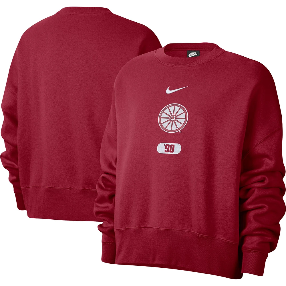 Sweat-shirt à enfiler en molleton pour femme Oklahoma Sooners Vault Every Day Nike Crimson