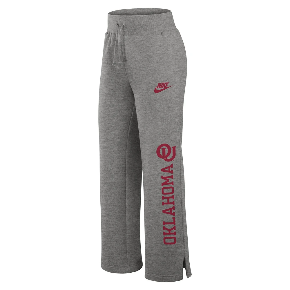 Women's Nike Heather Gray Oklahoma Sooners Legacy One Line Phoenix Fleece Sweatpants