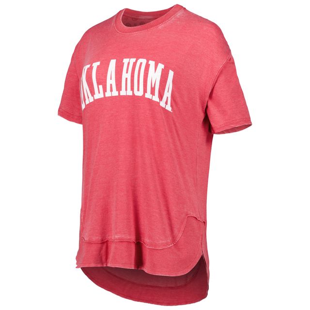 T-shirt Pressbox Crimson Oklahoma Sooners Arch Poncho pour femme