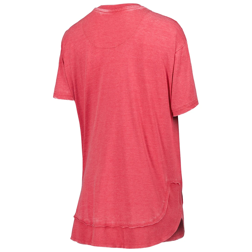 Women's Pressbox Crimson Oklahoma Sooners Arch Poncho T-Shirt