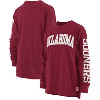 Women's Pressbox Crimson Oklahoma Sooners Plus Two-Hit Canyon Long Sleeve T-Shirt