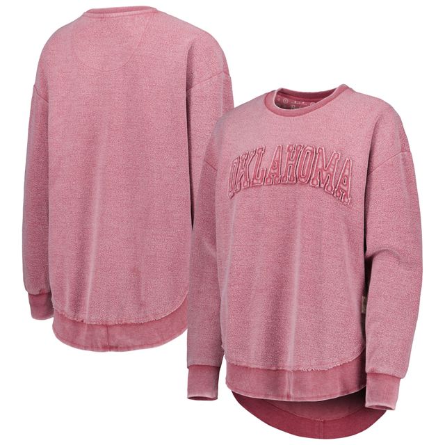 Sweat-shirt Pressbox Crimson Oklahoma Sooners Ponchoville pour femme