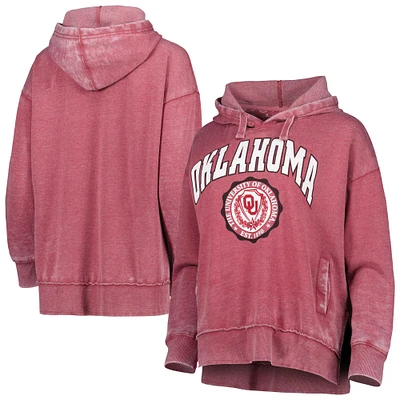 Sweat à capuche Pressbox Crimson Oklahoma Sooners Vintage Winnie pour femme