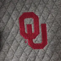 Oklahoma Sooners Magnum Quilted Quarter-Snap Pullover pour femme gris chiné/cramoisi Pressbox