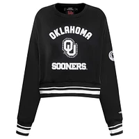 Sweat-shirt court Pro Standard noir Pearl pour femme des Oklahoma Sooners