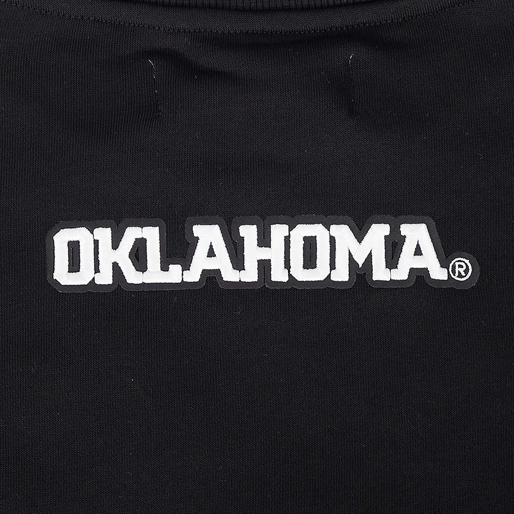 Women's Pro Standard  Black Oklahoma Sooners Pearl Cropped Pullover Sweatshirt