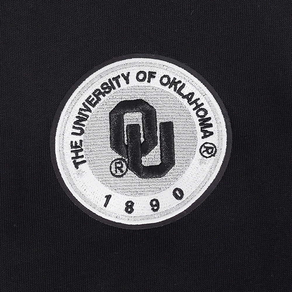 Sweat-shirt court Pro Standard noir Pearl pour femme des Oklahoma Sooners