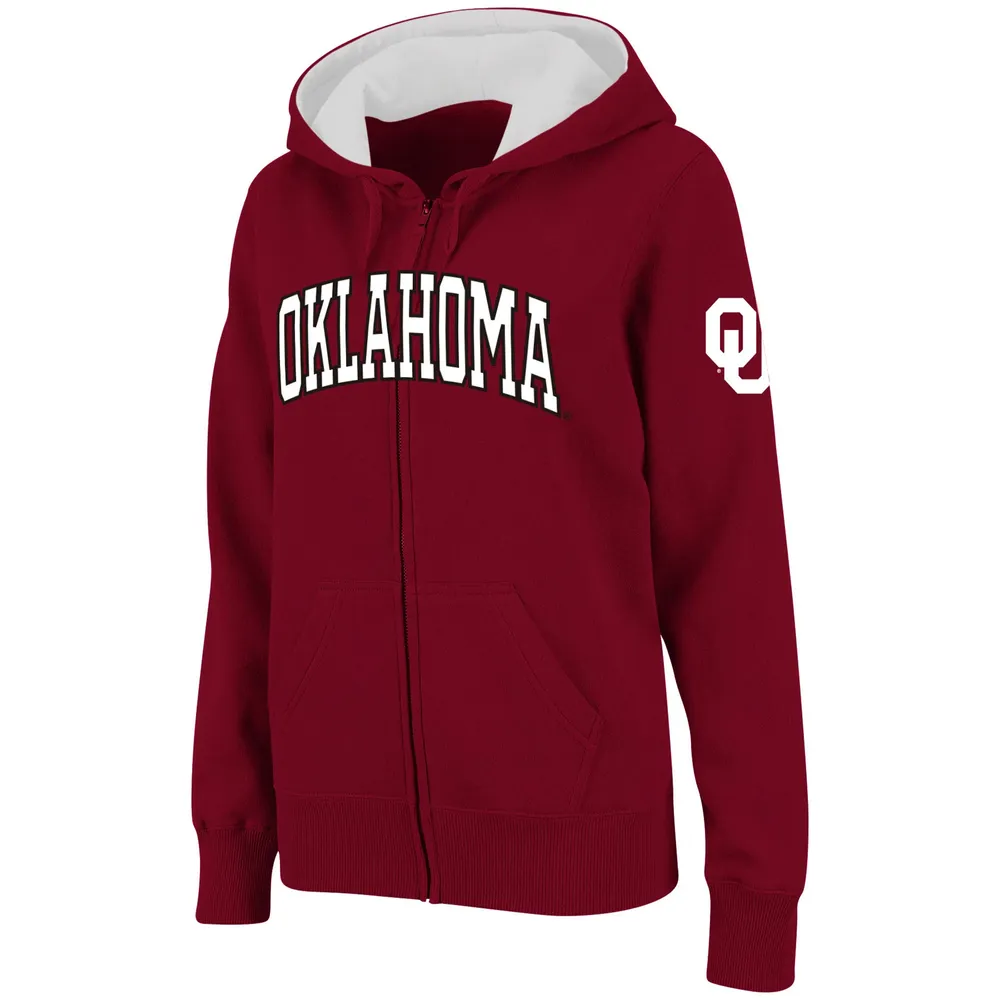 Sweat à capuche entièrement zippé Stadium Athletic Crimson Oklahoma Sooners pour femme