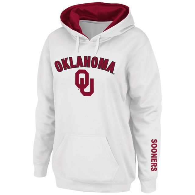 Sweat à capuche Oklahoma Sooners Arch & Logo 1 blanc pour femme