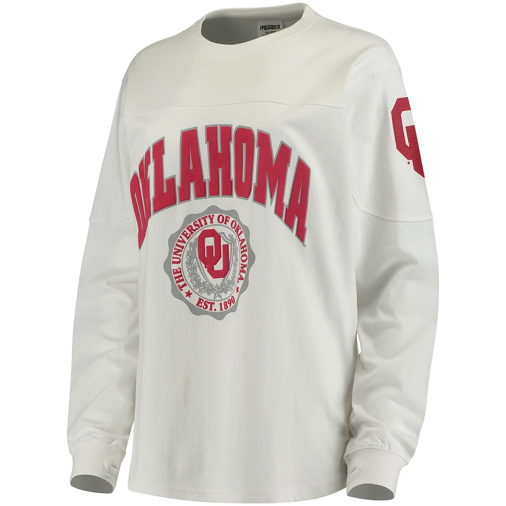 Women's White Oklahoma Sooners Edith Long Sleeve T-Shirt