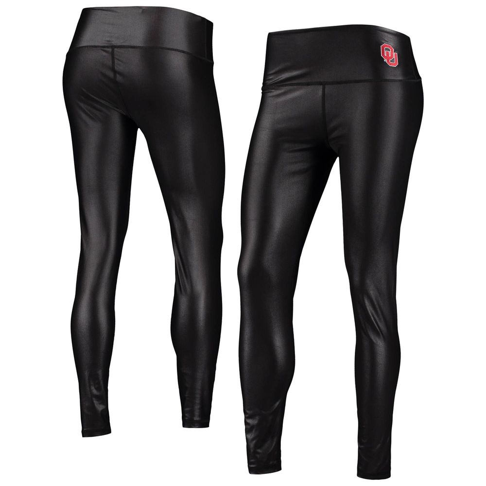 Women's ZooZatz Black Oklahoma Sooners Shine Liquid Leggings