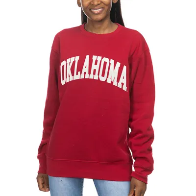 Oklahoma Sooners ZooZatz Women's Fleece Sport Crew Sweatshirt - Crimson