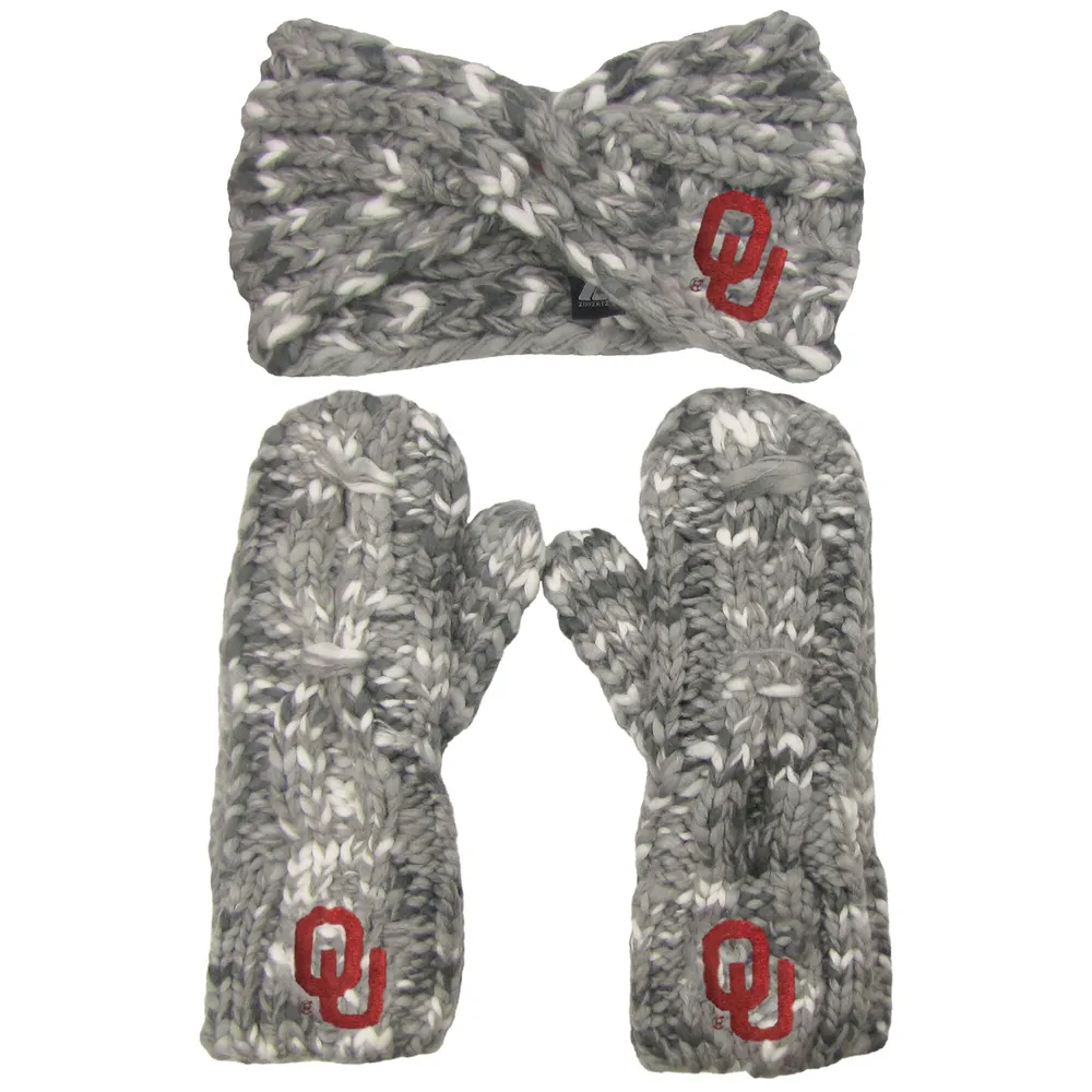 Oklahoma Sooners ZooZatz Women's Logo Marled Headband and Mitten Set