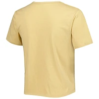 Women's ZooZatz Yellow Oklahoma Sooners Core Fashion Cropped T-Shirt