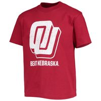 Youth Champion Crimson Oklahoma Sooners Game Of The Century 50th Anniversary Disco T-Shirt