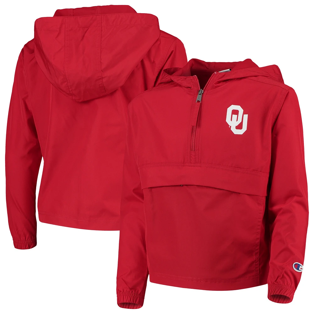 Youth Champion Crimson Oklahoma Sooners Pack & Go Windbreaker Jacket