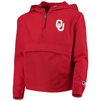 Youth Champion Crimson Oklahoma Sooners Pack & Go Windbreaker Jacket